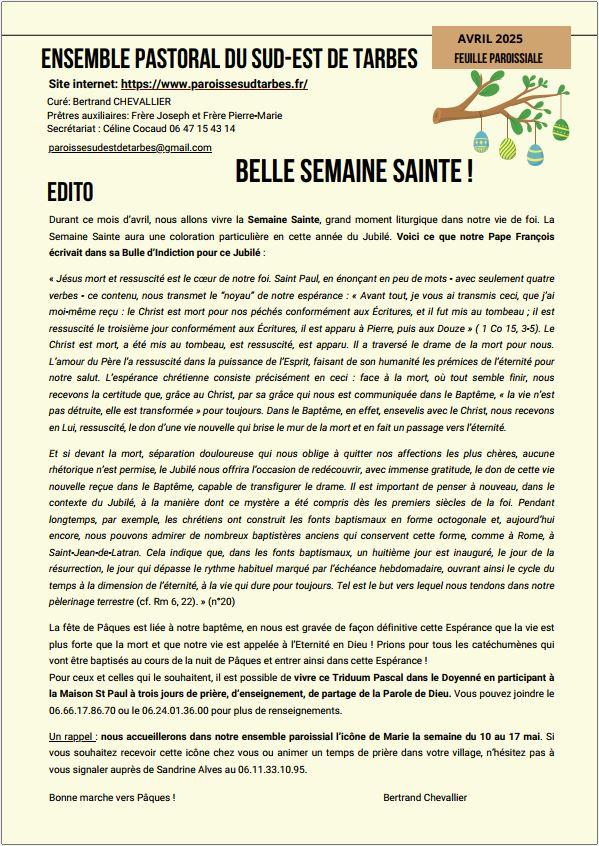 2025 04 1 feuille paroissiale avril 2025 fond creme 1 1